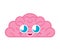 Cute brain isolated. funny Brains cartoon style. kids character. Childrens style