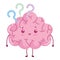 cute brain question marks