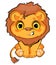 Cute and brave lion