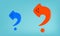 Cute bright arrows in the form of question marks. Minimalistic pointers in modern reading. Trendy road signs. Avatars vector