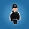 Cute british police officer character