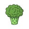 Cute broccoli vegetable mascot