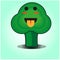 Cute broccoli vegetables emoticon cartoon mascot character design