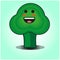 Cute broccoli vegetables emoticon cartoon mascot character design