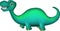 Cute brontosaurus cartoon