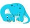 Cute brontosaurus cartoon