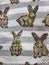 Cute brown bunnies clip art