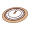 Cute brown clock cartoon