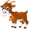 Cute brown goat cartoon