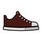 Cute brown shoe cartoon