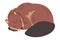 Cute Brown Sleeping Beaver, Wild Rodent Mammal Animal Cartoon Vector Illustration