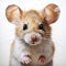 Cute Brown And White Mouse Artgerm Style Close-up Drawing