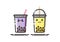 Cute Bubble tea or Boba tea cartoon with MBE Style