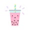 Cute bubble tea character.