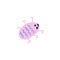 Cute bug isolated element. Little insect character for kids design