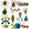 Cute bugs and funny insects