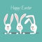 Cute bunnies. Design for Easter.