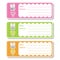 Cute bunny girls on colorful background suitable for kid address label design