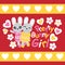 Cute bunny girls, love and flowers suitable for birthday invitation