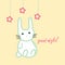 Cute bunny, good night card