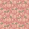 Cute bunny hand drawn with sweet peach pastel fruit seamless pattern.