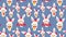 Cute bunny in a hat and a scarf animation Loop Background.