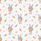 Cute bunny hold carrot seamless pattern