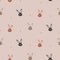 Cute Bunny Pattern, Rabbit background for kids clothes design print textile design