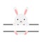 Cute bunny split monogram. Funny cartoon character for shirt, scrapbooking, print, greeting cards, baby shower, invitation, home