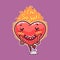 Cute Burning Heart for Valentine\'s Day