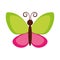 Cute butterfly flying icon