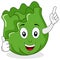 Cute Cabbage Character with Thumbs Up