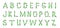 Cute cactus font and alphabet. All letters from a to z included