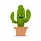 Cute cactus mascot succulent design illustration