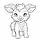 Cute Calf Coloring Pages: Adorable Goat Coloring Page For Kids