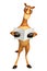 Cute Camel cartoon character with new paper