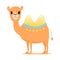 Cute camel in cartoon style with 2 humps.