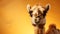 Cute camel looking at camera, nature humorous yellow beauty generated by AI