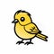 Cute Canary Coloring Page For Kids