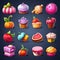 cute candy dessert ai generated