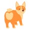 Cute canine icon cartoon vector. Royal animal