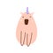 Cute capybara unicorn in flat style. Vector illustration of a capybara for a postcard, children\\\'s clothing