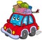 Cute car with baggage