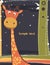 Cute card with giraffe.