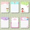 Cute cards, notes with princess theme design.