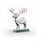 Cute Caribou 3d Logo: Miniature Painting Style In High Definition