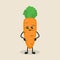 Cute carrot healthy vegetable mascot design