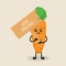Cute carrot healthy vegetable mascot design