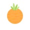 Cute carrot round vector illustration icon