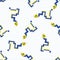 Cute cartoon 8bit ribbon eel seamless vector pattern. Ocean wildlife animal. Tropical pixel art all over print. Video
